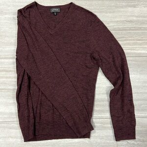 Maroon v neck Express sweater